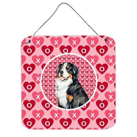 JENSENDISTRIBUTIONSERVICES Bernese Mountain Dog Valentines Love And Hearts Aluminium Metal Wall or Door Hanging Prints MI1721296